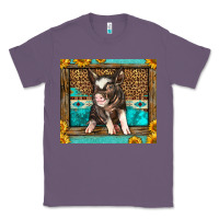 Lavender Western Cute Pig Classic Tee - LillyAllenDesigns