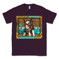 Plum Western Cute Pig Classic Tee - LillyAllenDesigns