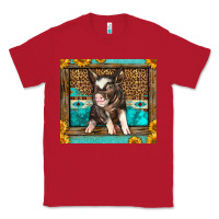 Red Western Cute Pig Classic Tee - LillyAllenDesigns