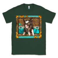 Sports Green Western Cute Pig Classic Tee - LillyAllenDesigns