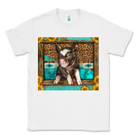White Western Cute Pig Classic Tee - LillyAllenDesigns