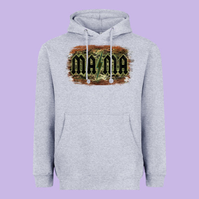 Camouflage Patterned Mama Tried Heavyweight Hoodie Designed By Bettercallsaul