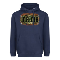 Navy Camouflage Patterned Mama Tried Heavyweight Hoodie - Bettercallsaul