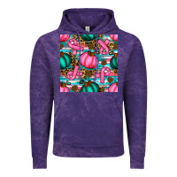 Cloud Purple breast cancer awareness with pumpkins seamless pattern Vintage Hoodie - BundleAndBundleShop