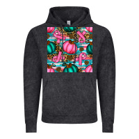 Vintage Black breast cancer awareness with pumpkins seamless pattern Vintage Hoodie - BundleAndBundleShop
