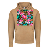 Vintage Camel breast cancer awareness with pumpkins seamless pattern Vintage Hoodie - BundleAndBundleShop