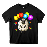 Black rainbow sheep Heavy Core Tee - Zillion Design Studio
