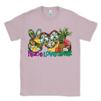 Lilac Peace Love Summer Classic Tee - CowhideDigitalArt