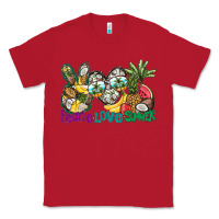 Red Peace Love Summer Classic Tee - CowhideDigitalArt