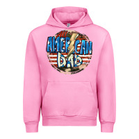 Fuchsia Pink All american dad 4th of july Urban Hoodie - CowGirlArtShop