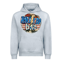 Heather Grey All american dad 4th of july Urban Hoodie - CowGirlArtShop