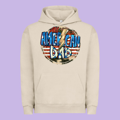 All American Dad 4th Of July Urban Hoodie Designed By Cowgirlartshop