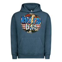 Pigment Midnight Navy All american dad 4th of july Urban Hoodie - CowGirlArtShop