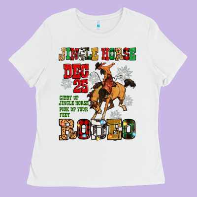 Jingle Horse Dec 25 Giddy Jingle Horse Pick Up Fee Ladies Tee Designed By Zillion Design Studio