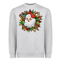 Heather Grey santa claus sunflower Heavyweight Sweatshirt - Jasminsmagicworld