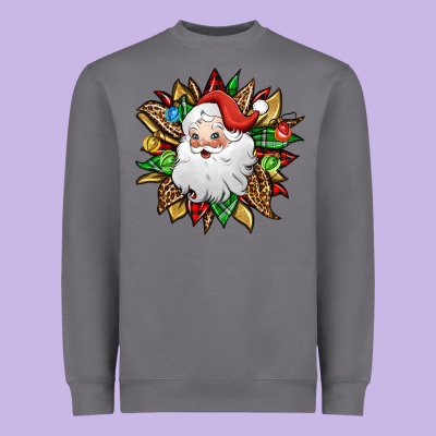 Santa Claus Sunflower Heavyweight Sweatshirt Designed By Jasminsmagicworld
