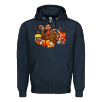 Navy football turkey thanksgiving Zipper Hoodie - MaliasSmallBusiness