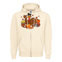 Sandshell football turkey thanksgiving Zipper Hoodie - MaliasSmallBusiness