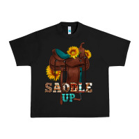 Black saddle up cowboy western sunflowers Urban Heavy Tee - Artiststas