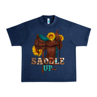 Navy saddle up cowboy western sunflowers Urban Heavy Tee - Artiststas