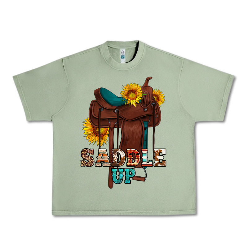 Saddle Up Cowboy Western Sunflowers Urban Heavy Tee by Artiststas | Teevron
