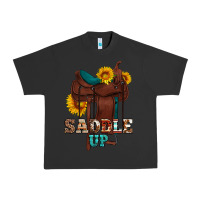 Pigment Black saddle up cowboy western sunflowers Urban Heavy Tee - Artiststas