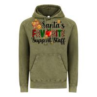 Vintage Olive santa's favorite  sport staff Vintage Hoodie - AdoDesignShop