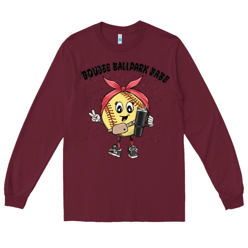 Boujee Ballpark Babe Long Sleeve Tee by MaliasSmallBusiness | Teevron