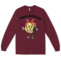 Burgundy boujee ballpark babe Long Sleeve Tee - MaliasSmallBusiness