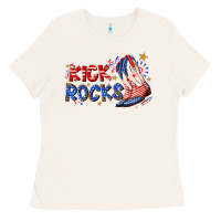 Bone kick rocks cowboy boots fourth of july Ladies Tee - texasbilliewilder