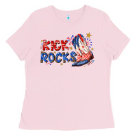 Bubblegum Pink kick rocks cowboy boots fourth of july Ladies Tee - texasbilliewilder