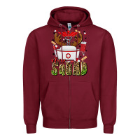 Burgundy nurse squad Zipper Hoodie - MaliasSmallBusiness