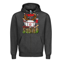 Charcoal Heather nurse squad Zipper Hoodie - MaliasSmallBusiness
