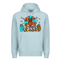 Blue Mist blessed turkey Premium Hoodie - JahusDesignShop
