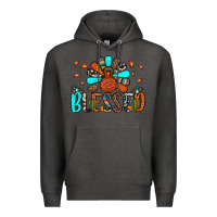Charcoal Heather blessed turkey Premium Hoodie - JahusDesignShop
