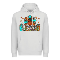 Dove Grey blessed turkey Premium Hoodie - JahusDesignShop