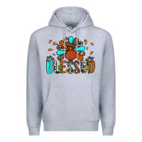 Heather Grey blessed turkey Premium Hoodie - JahusDesignShop