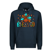 Navy blessed turkey Premium Hoodie - JahusDesignShop