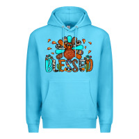 Ocean Blue blessed turkey Premium Hoodie - JahusDesignShop