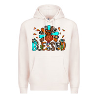 Pale Pink blessed turkey Premium Hoodie - JahusDesignShop