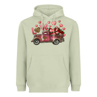 Matcha love truck with roses and leopard Heavyweight Hoodie - RanaPortraitStore