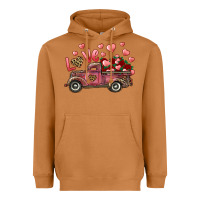 Meerkat love truck with roses and leopard Heavyweight Hoodie - RanaPortraitStore