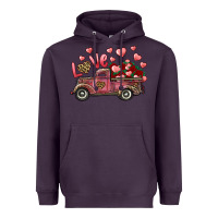Plum love truck with roses and leopard Heavyweight Hoodie - RanaPortraitStore