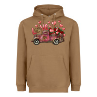 Toasted Coconut love truck with roses and leopard Heavyweight Hoodie - RanaPortraitStore