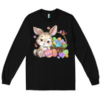 Black easter bunny Long Sleeve Tee - MaliasSmallBusiness