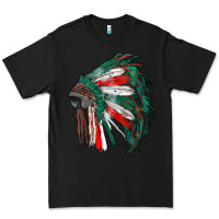 Black mexican flag indian headdress Premium Tee - RanaPortraitStore