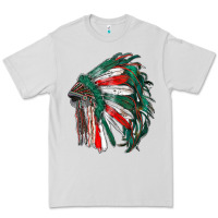 Dove Grey mexican flag indian headdress Premium Tee - RanaPortraitStore