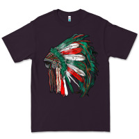 Plum mexican flag indian headdress Premium Tee - RanaPortraitStore