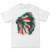 White mexican flag indian headdress Premium Tee - RanaPortraitStore