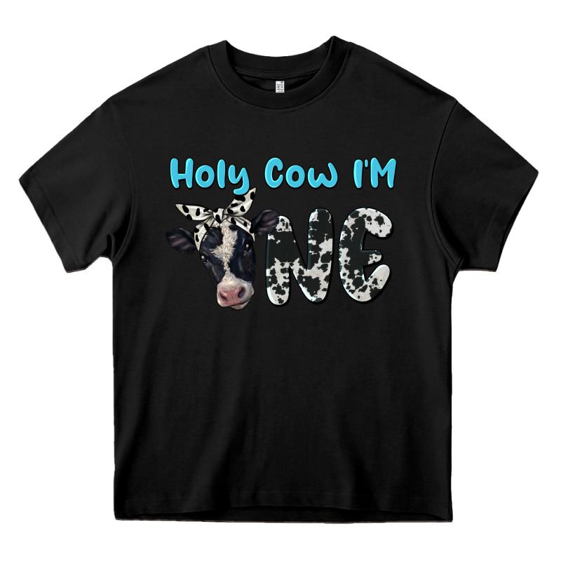 Holy Cow I'm One Heavy Core Tee by BarkalooDesign | Teevron